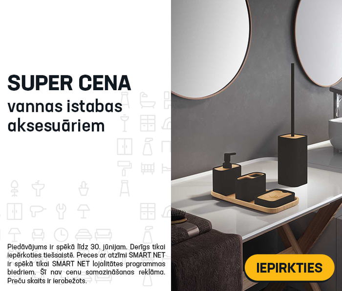 Super cena vannas istabas aksesuāriem