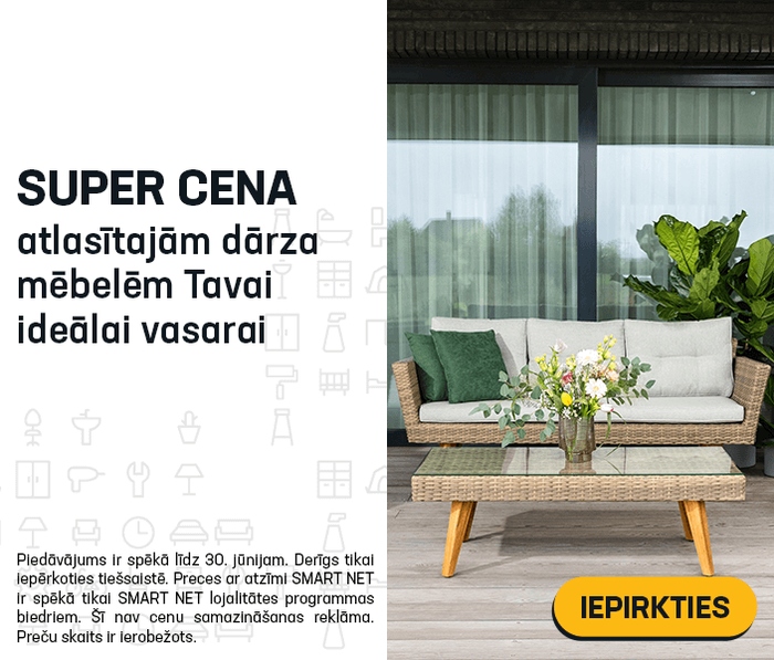 Super cena atlasītajām dārza mēbelēm Tavai ideālai vasarai