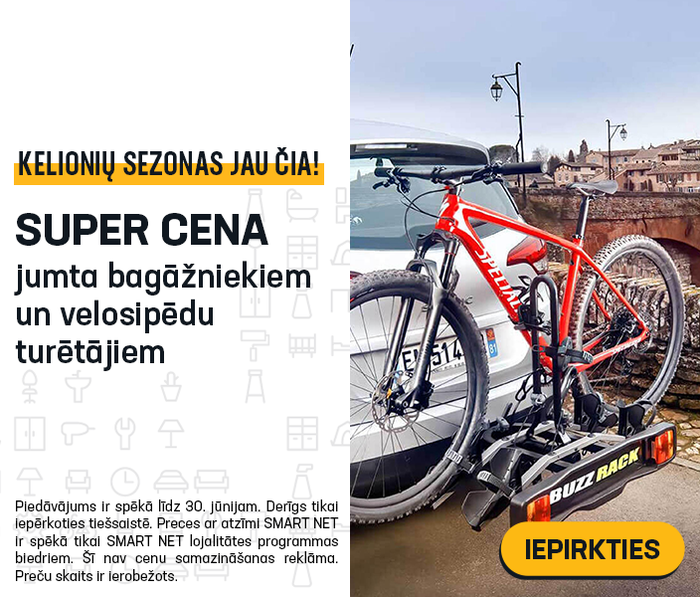 Ceļojumu sezona ir sākusies! Super cena jumta bagāžniekiem un velosipēdu turētājiem