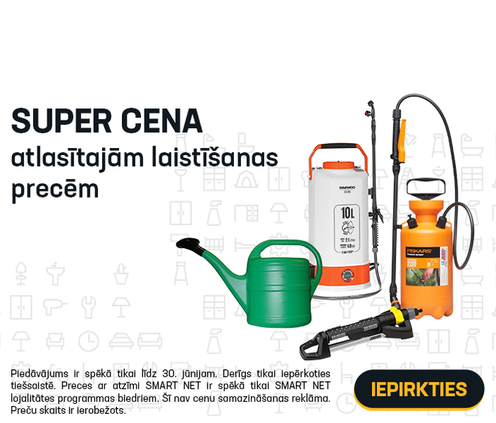 Super cena atlasītajām laistīšanas precēm