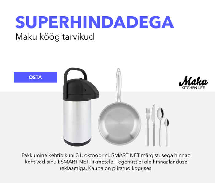 Superhindadega Maku köögitarvikud