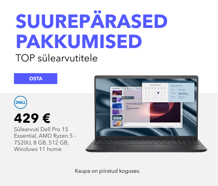Suurepärased pakkumised TOP sülearvutitele