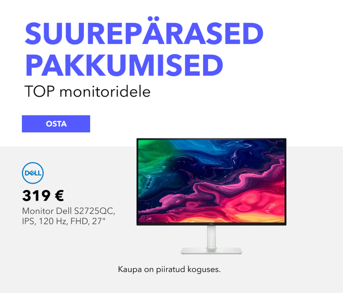 Suurepärased pakkumised TOP monitoridele