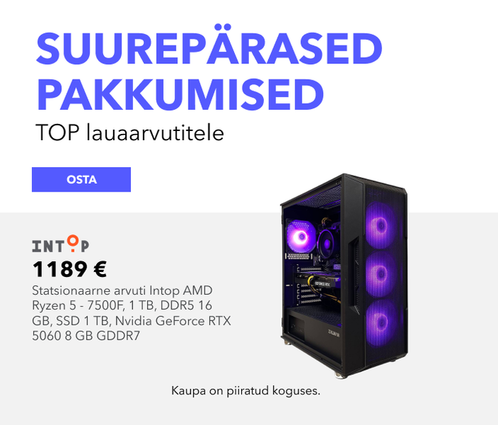 Suurepärased pakkumised TOP lauaarvutitele