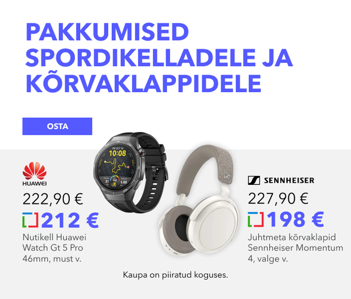 Pakkumised spordikelladele ja kõrvaklappidele