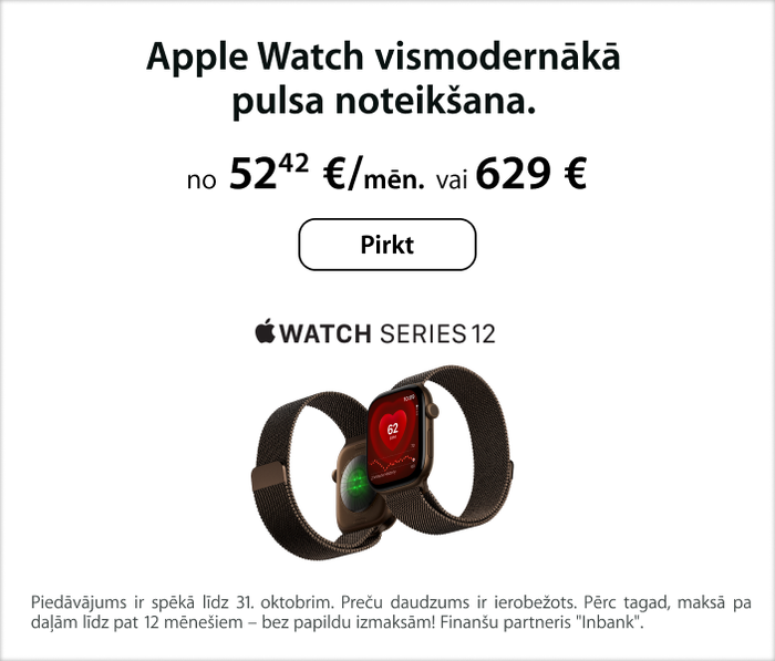 Apple Watch vismodernākā pulsa noteikšana.