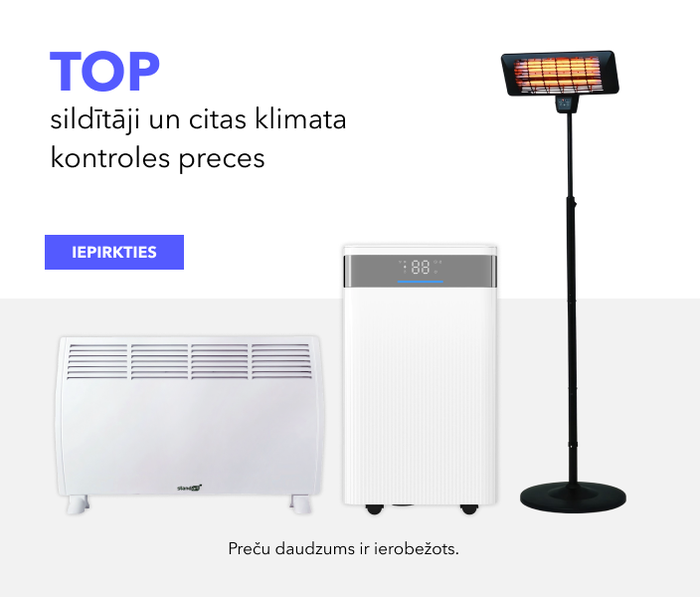 TOP sildītāji un citas klimata kontroles preces