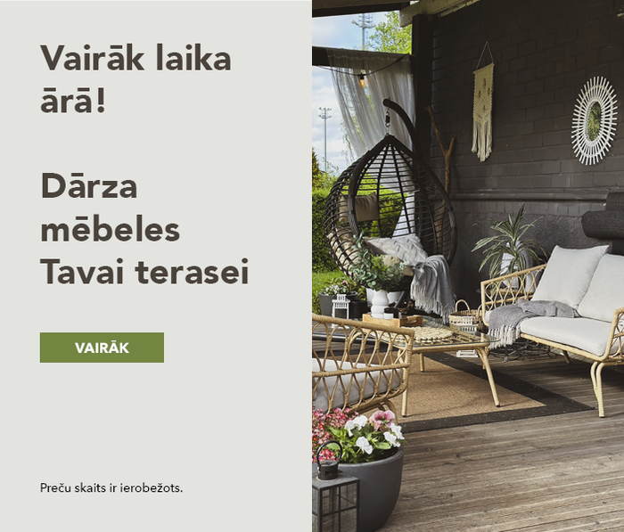 Vairāk laika ārā! Dārza mēbeles Tavai terasei