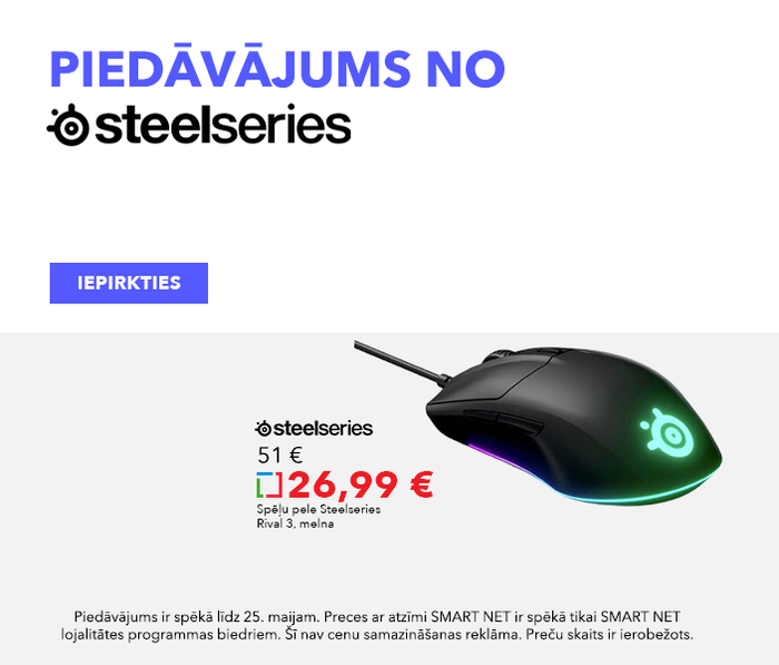 Piedāvājums no Steelseries
