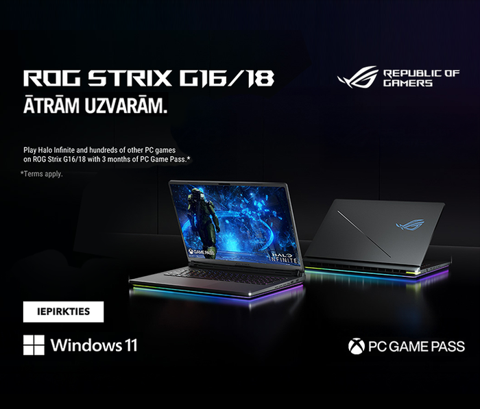 ROG STRIX G16/18 ĀTRĀM UZVARĀM.