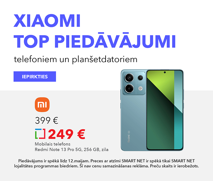 XIAOMI TOP piedāvājumi telefoniem un planšetdatoriem