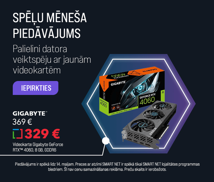 SPĒĻU MĒNEŠA piedāvājums! Palielini datora veiktspēju ar jaunām videokartēm