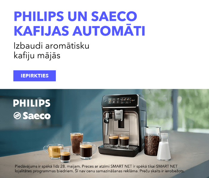 Philips un Saeco kafijas automāti! Izbaudi aromātisku kafiju mājās