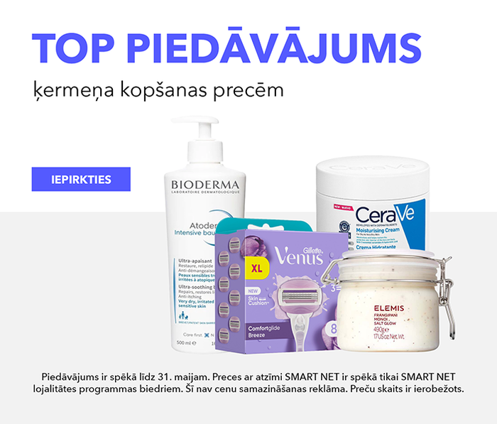 TOP piedāvājums ķermeņa kopšanas precēm