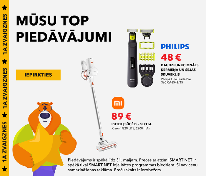 1A ZVAIGZNES! Mūsu TOP piedāvājumi
