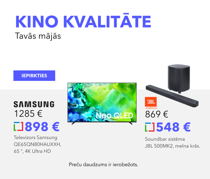 Kino kvalitāte Tavās mājās