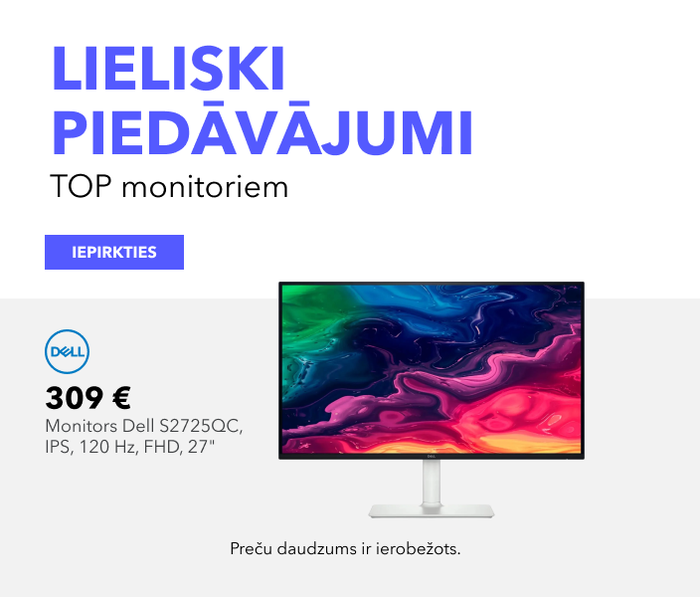 Lieliski piedāvājumi TOP monitoriem