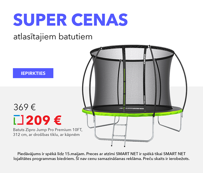 Super cenas atlasītajiem batutiem