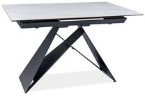 Stalas išskleidžiamas Modern Westin SC, baltas/juodas, 120 - 160 cm x 80 cm x 76 cm