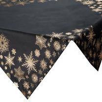 Kalėdinė staltiesė kvadratinė OSB-172, aukso/juoda, 85 x 85 cm
