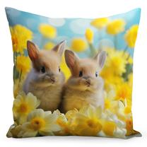 Dekoratyvinės pagalvėlės užvalkalas JMW-011, mėlyna/ruda/geltona, 40 cm x 40 cm