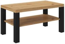 Kavos staliukas ADRK Gomez, ąžuolo/juoda, 100 cm x 55 cm x 46 cm