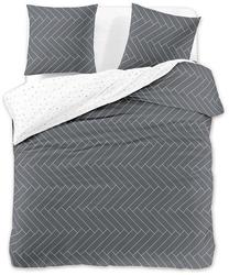 Patalynės užvalkalų komplektas DecoKing Panels, baltas/pilkas, 200 x 200 cm