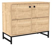 Komoda Kalune Design Sedef, juoda/medžio, 40 cm x 90 cm x 75 cm