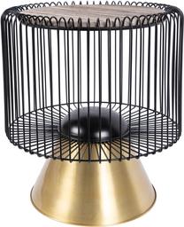 Kavos staliukas Kayoom Malibu 125, rudas/aukso/juodas, 51 cm x 51 cm x 56.5 cm