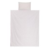 Patalynės užvalkalų komplektas Domoletti Prisma D-1022, balta/rausva, 140 x 200 cm