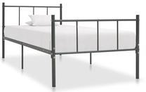 Lova viengulė VLX Bed Frame, 100 x 200 cm, pilka, be čiužinio, su grotelėmis