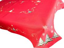 Kalėdinė staltiesė stačiakampė OS-302-C, aukso/raudona/žalia, 110 x 160 cm