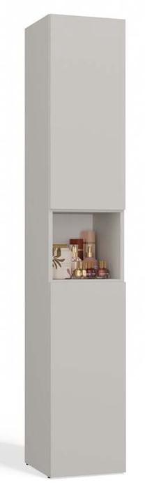 Vonios spintelė su skalbinių krepšiu Nel III, smėlio, 31 cm x 30 cm x 174 cm