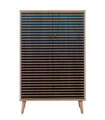 Spintelė Kalune Design Multibox 222, mėlyna/ruda, 36 cm x 80 cm x 127 cm