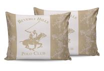 Pagalvės užvalkalas Beverly Hills Polo Club BHPC 013, balta/smėlio, 70 cm x 50 cm, 2 vnt.