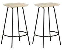 Kėdžių rinkinys VLX 320647 320647, smėlio, 36 cm x 38 cm x 74 cm, 2 vnt.