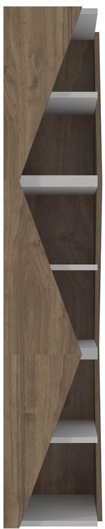 Pastatoma lentyna Kalune Design Arrow 875ZNA4622, balta/riešuto, 31.8 cm x 31.8 cm x 165 cm