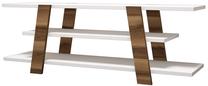 TV staliukas Kalune Design Flower Walnut, rudas/baltas, 120 cm x 33.6 cm x 42 cm