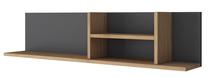 Sieninė lentyna Kalune Design AE103 2640, antracito/riešuto, 19.8 cm x 120 cm x 25 cm