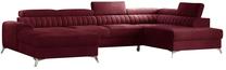 Kampinė sofa Lacante Loco 25, raudona, dešininė, 202 x 354 cm x 92 cm