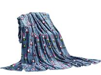 Kalėdinis pledas KFB-06, baltas/raudonas/pilkas, 160 cm x 200 cm