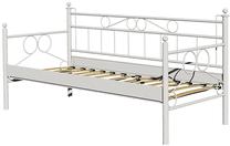 Lova viengulė Kalune Design Maze, 90 x 200 cm, balta, be čiužinio, su grotelėmis