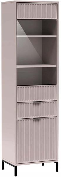 Spintelė - vitrina LINKaSTYLE LS5, rožinė, 54.5 cm x 40.6 cm x 195.6 cm