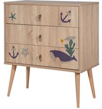 Komoda Kalune Design City Marin, įvairių spalvų, 40 cm x 80 cm x 89 cm