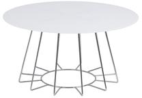 Kavos staliukas Casia 61491, baltas, 80 cm x 80 cm x 40 cm