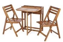 Lauko baldų komplektas Akacja, rudas, 2 vietų