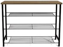 Batų lentyna Kalune Design Herne L2066, ąžuolo/juoda, 30 cm x 90 cm x 70 cm