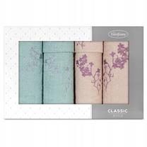 Vonios rankšluosčių rinkinys Blossom, šviesiai rožinė/šviesiai mėlyna, 140 cm x 70 cm, 6 vnt.