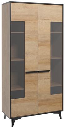 Spintelė - vitrina Gala Meble Frida W2D, rusva, 40.64 cm x 91.44 cm x 185.42 cm