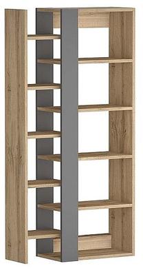 Pastatoma lentyna, antracito/ąžuolo, 29 cm x 80 cm x 165 cm